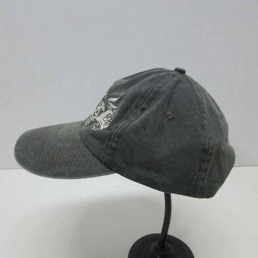 Looney‎ Tunes Hat Cap Strapback Men OS Cartoon Embroidered Gray That's All Folks